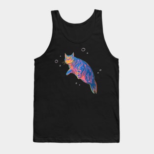 Neon Harbor Seal Cat Tank Top